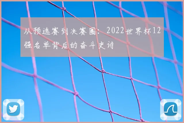 从预选赛到决赛圈：2022世界杯12强名单背后的奋斗史诗